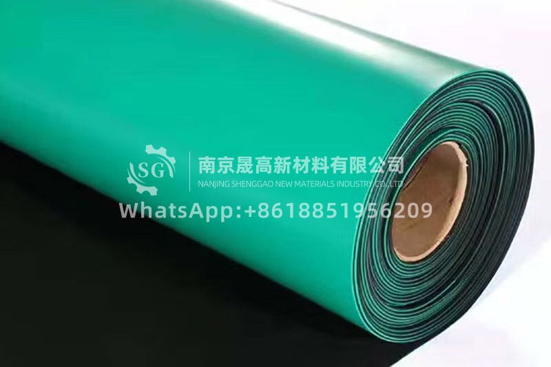 Antistatic rubber sheet