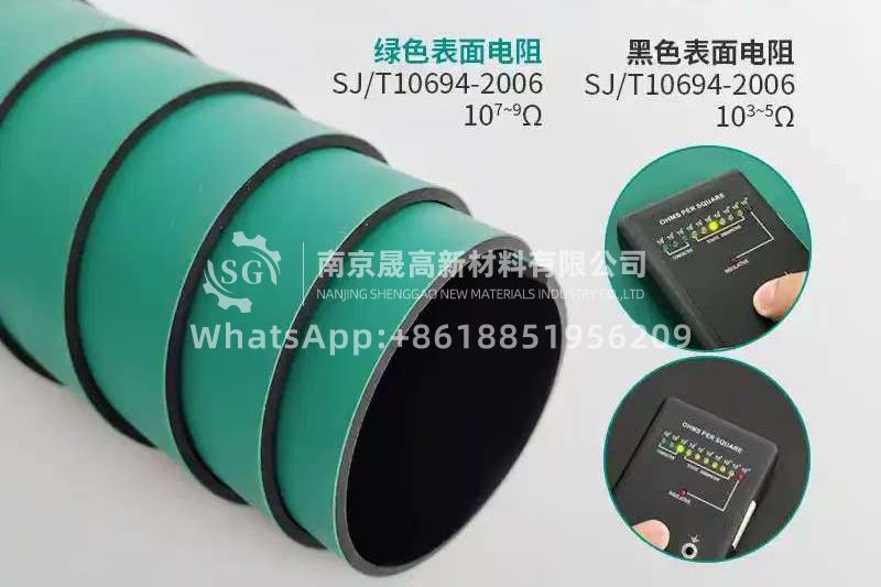 Antistatic rubber sheet